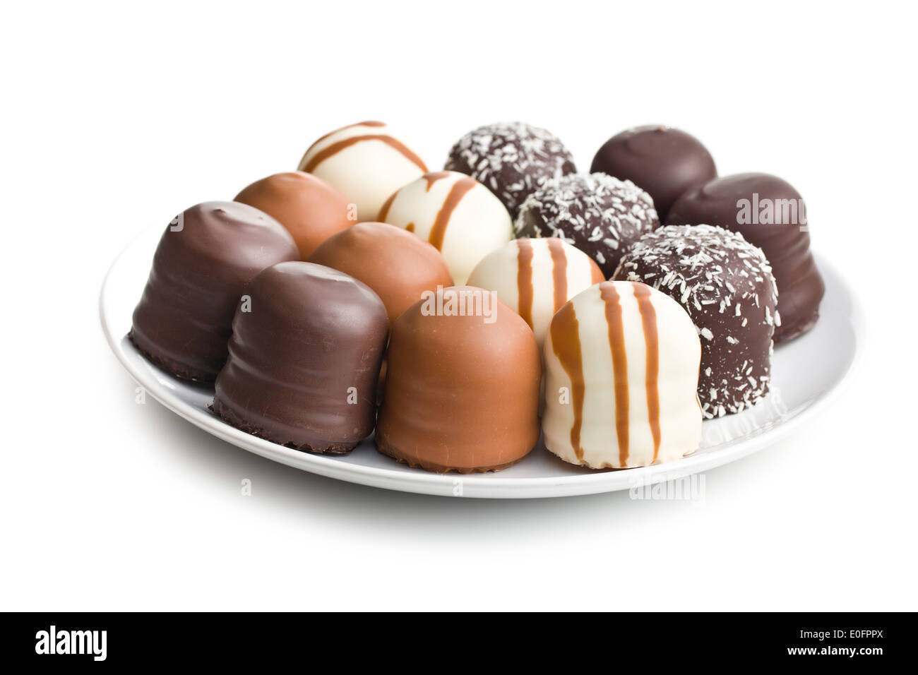 Chocolate covered marshmallow wafer chocolate Cut Out Stock Images