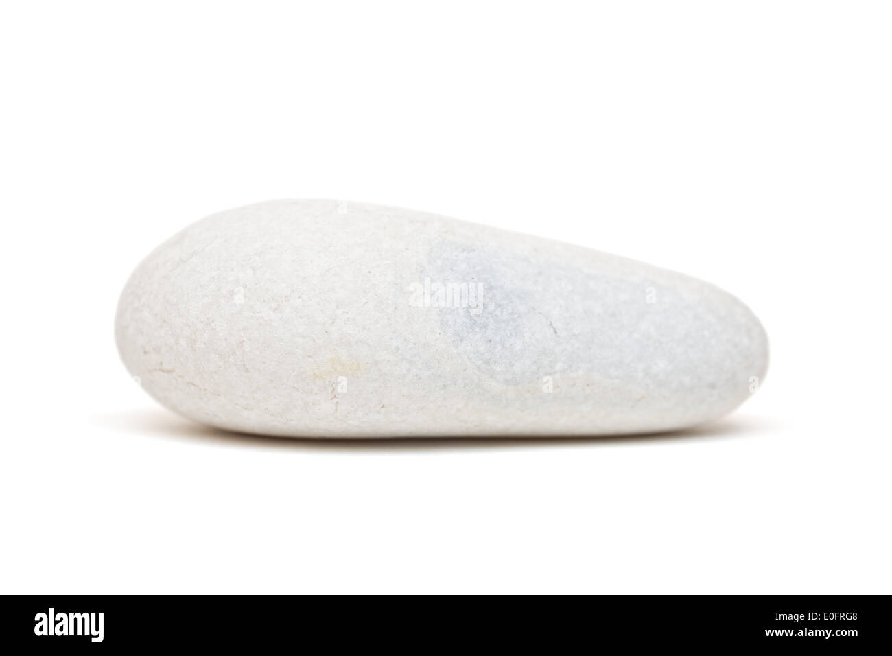 Gray pebble stone isolated on white background Stock Photo