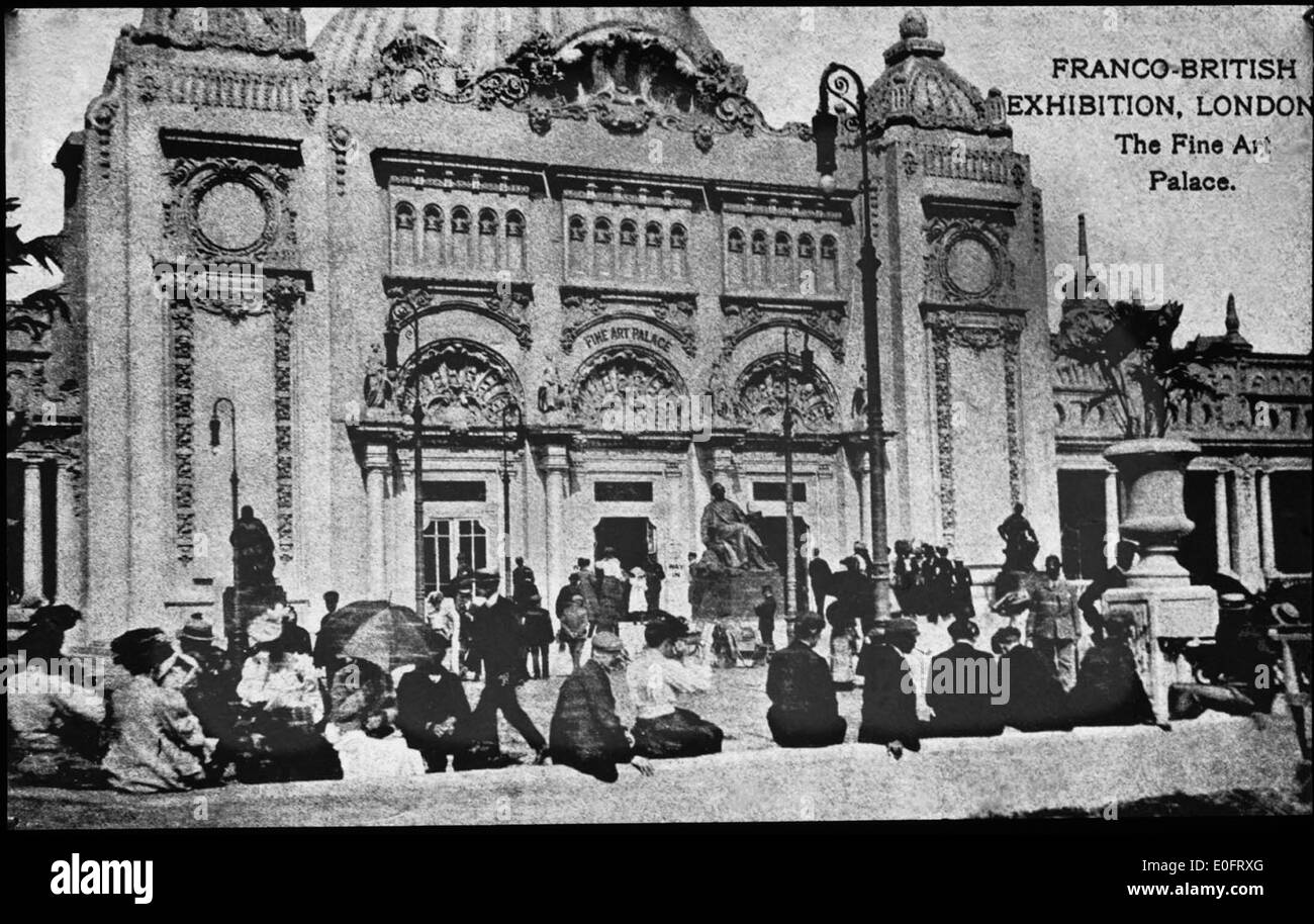 The Fine Art Palace, Franco-British Exhibition, London, 1908 Stock Photo