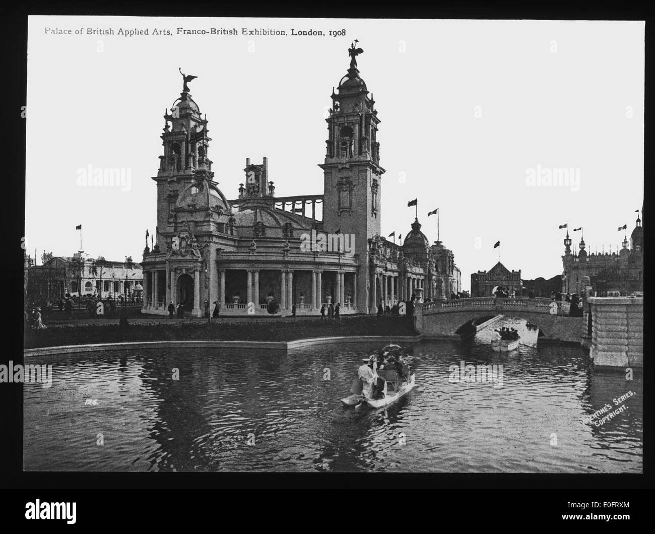 Palace of British Applied Arts, Franco-British Exhibition, London, 1908 Stock Photo