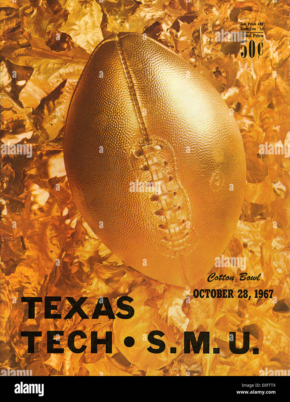 Texas Tech vs. SMU Program Cover (1967 Stock Photo Alamy