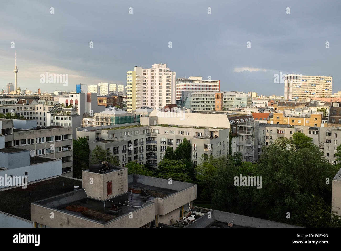 Old GDR apartment blocks Potsdamer Platz Berlin Germany Stock Photo Alamy