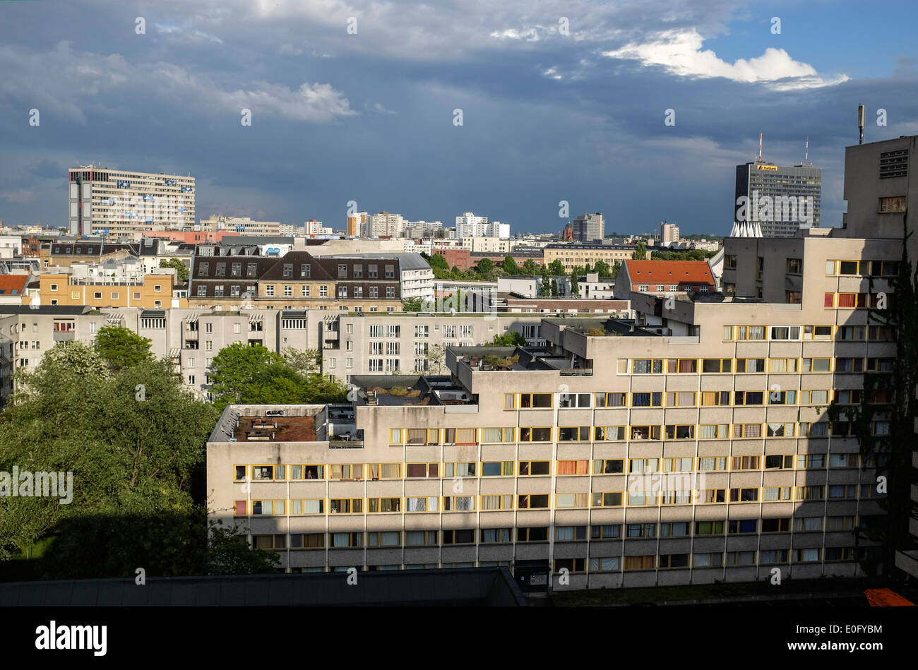 Old GDR apartment blocks Potsdamer Platz Berlin Germany Stock Photo Alamy