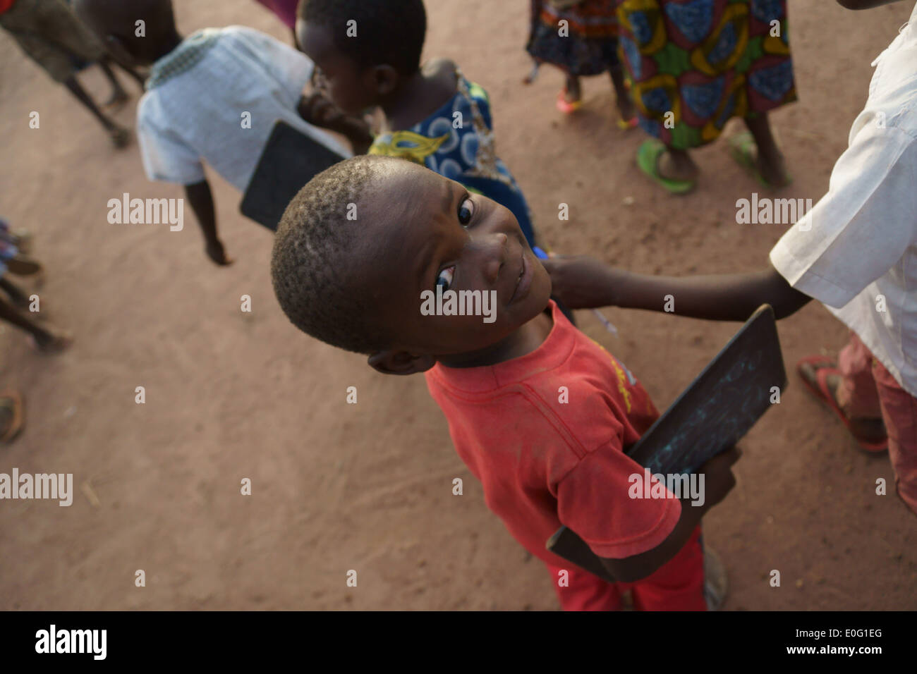 Child refugee from Central African Republic , in Boyabu refugee camp in Democratic Republic of Congo, DRC Stock Photo