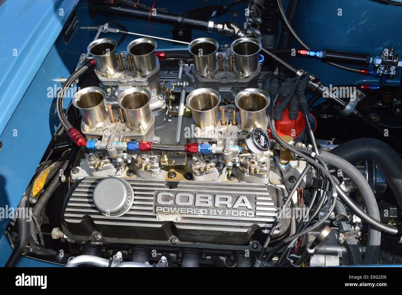 Shelby Cobra race car engine Stock Photo