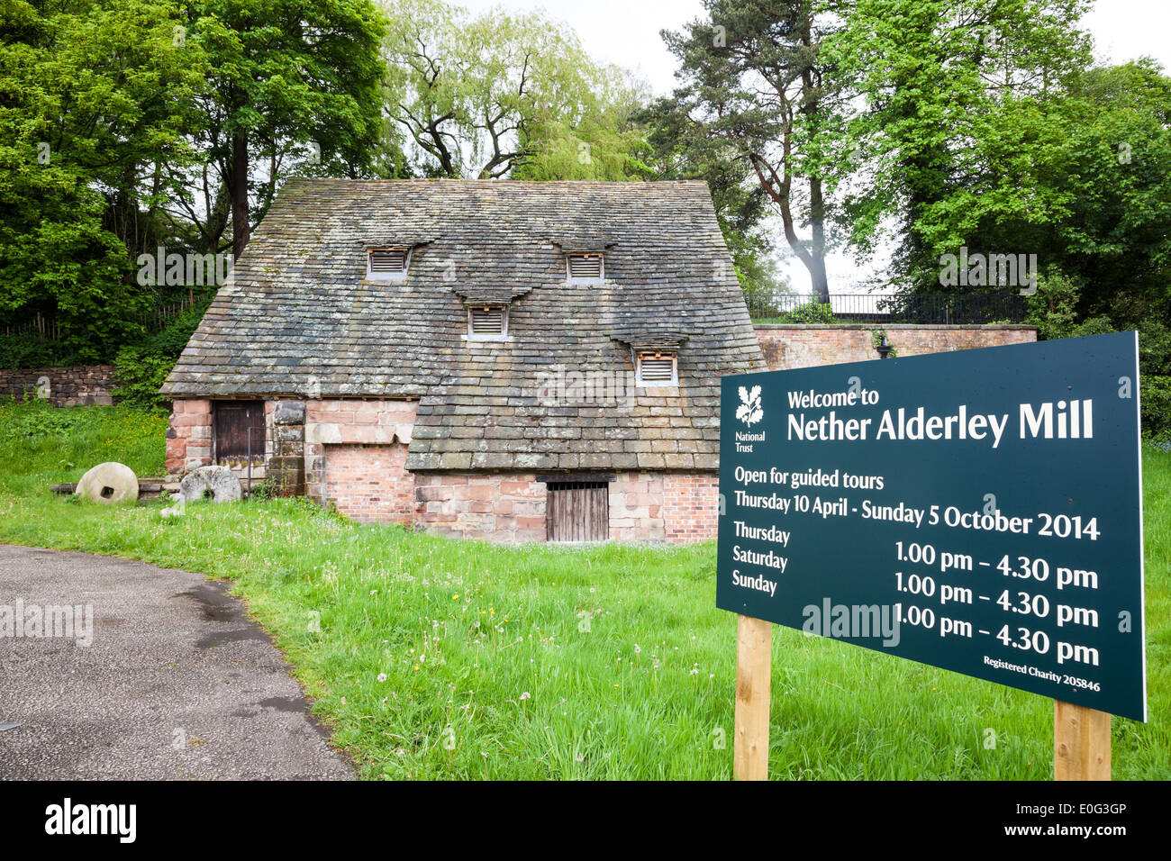 Nether Alderley Mill to the south of the village of Nether Alderley