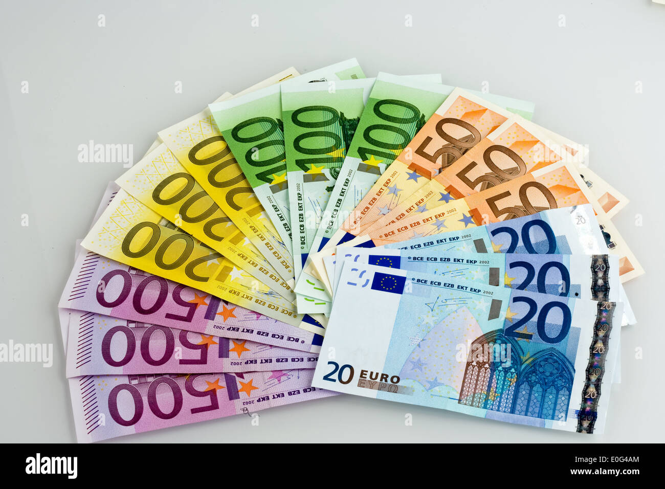 Euronotes , Euroscheine Stock Photo