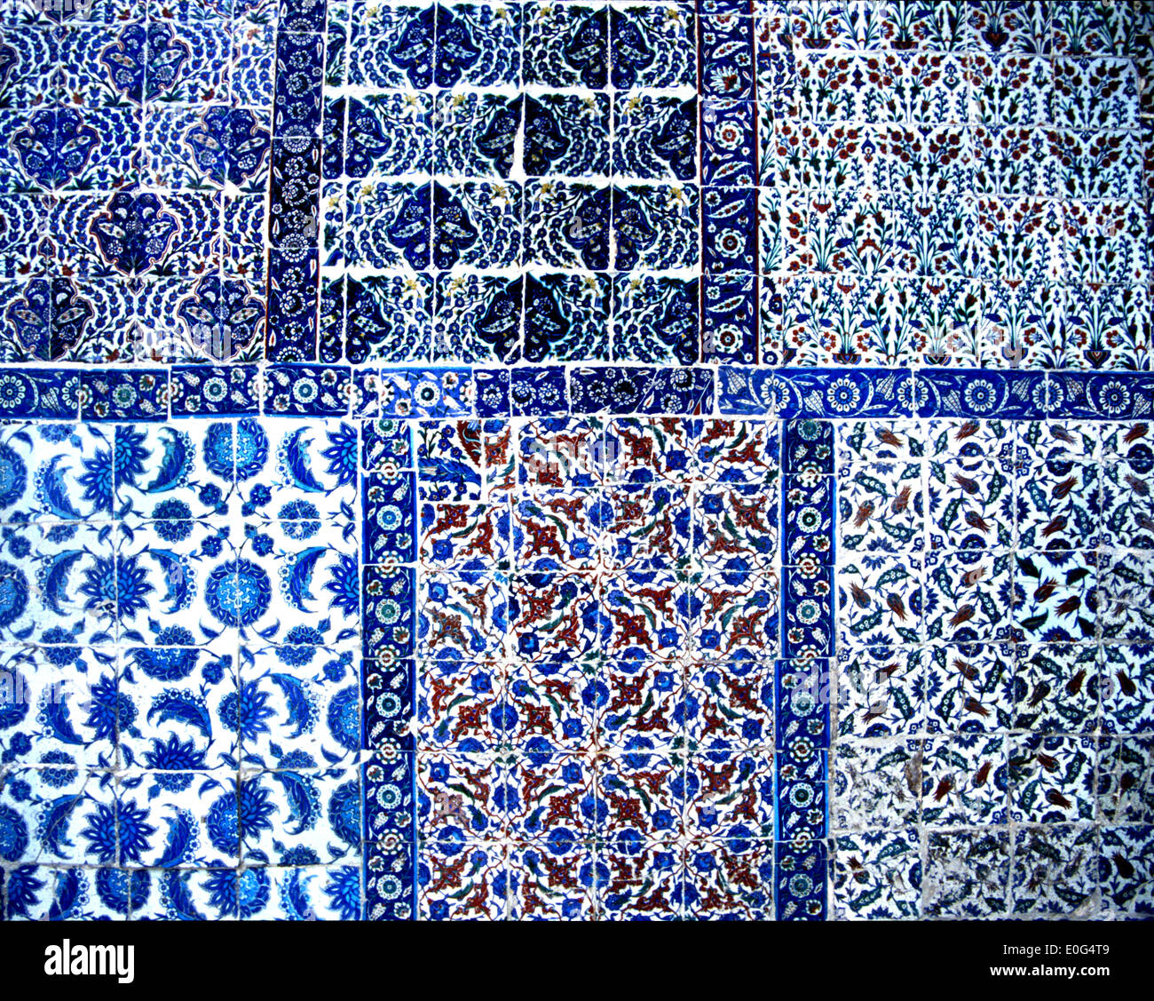 Blue Decorative Tiles High Resolution Stock Photography and Images Alamy