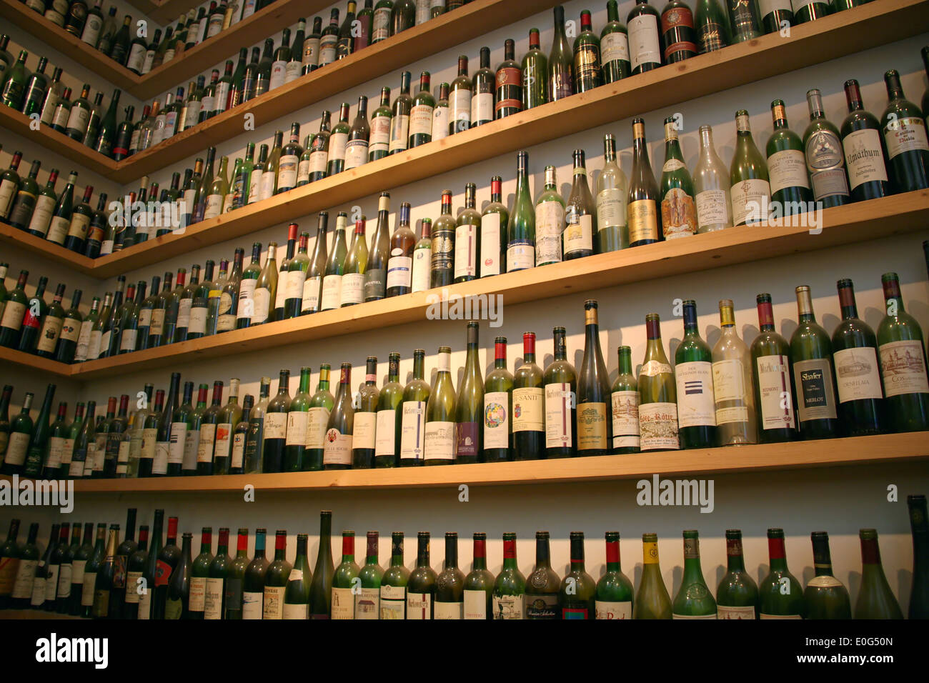 'Wine bottles; ', 'Weinflaschen; ' Stock Photo