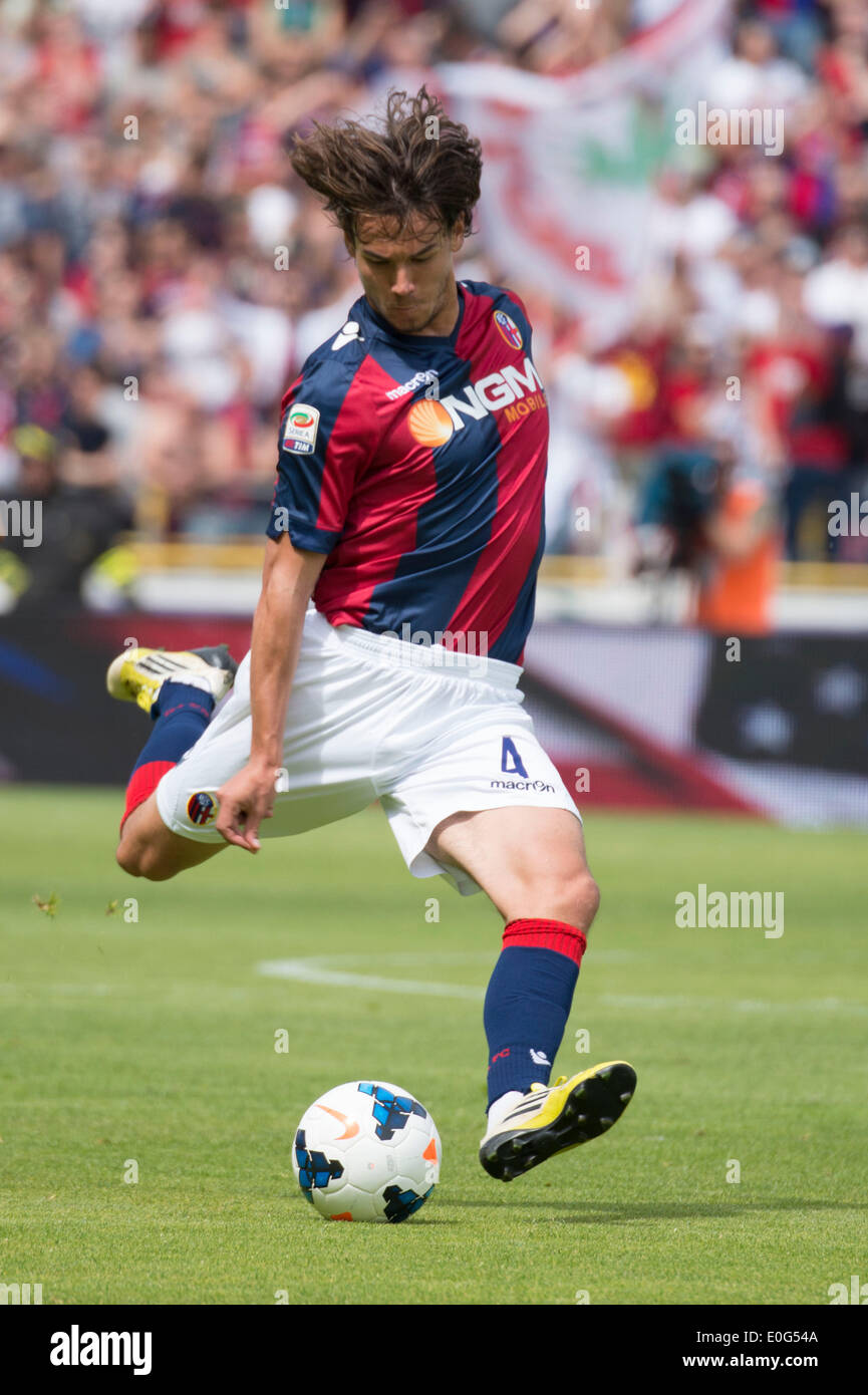 Bologna, Italy. 10th May, 2014. Rene Krhin (Bologna) Football/Soccer : Italian 'Serie A' match between Bologna 1-2 Catania at Renato Dall'Ara Stadium in Bologna, Italy . Credit:  Maurizio Borsari/AFLO/Alamy Live News Stock Photo