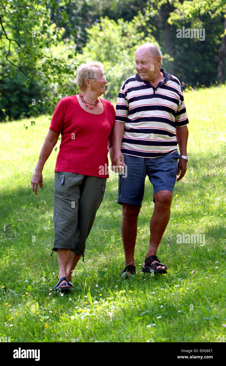 Senior citizen's pair [], 60 +, old, old, old woman, old women, old people,  to old, age, older, older woman, older person, age g Stock Photo - Alamy