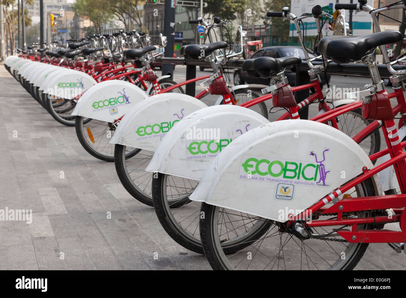 Mexico City Bikes Paseo De La Reforma High Resolution Stock Photography ...