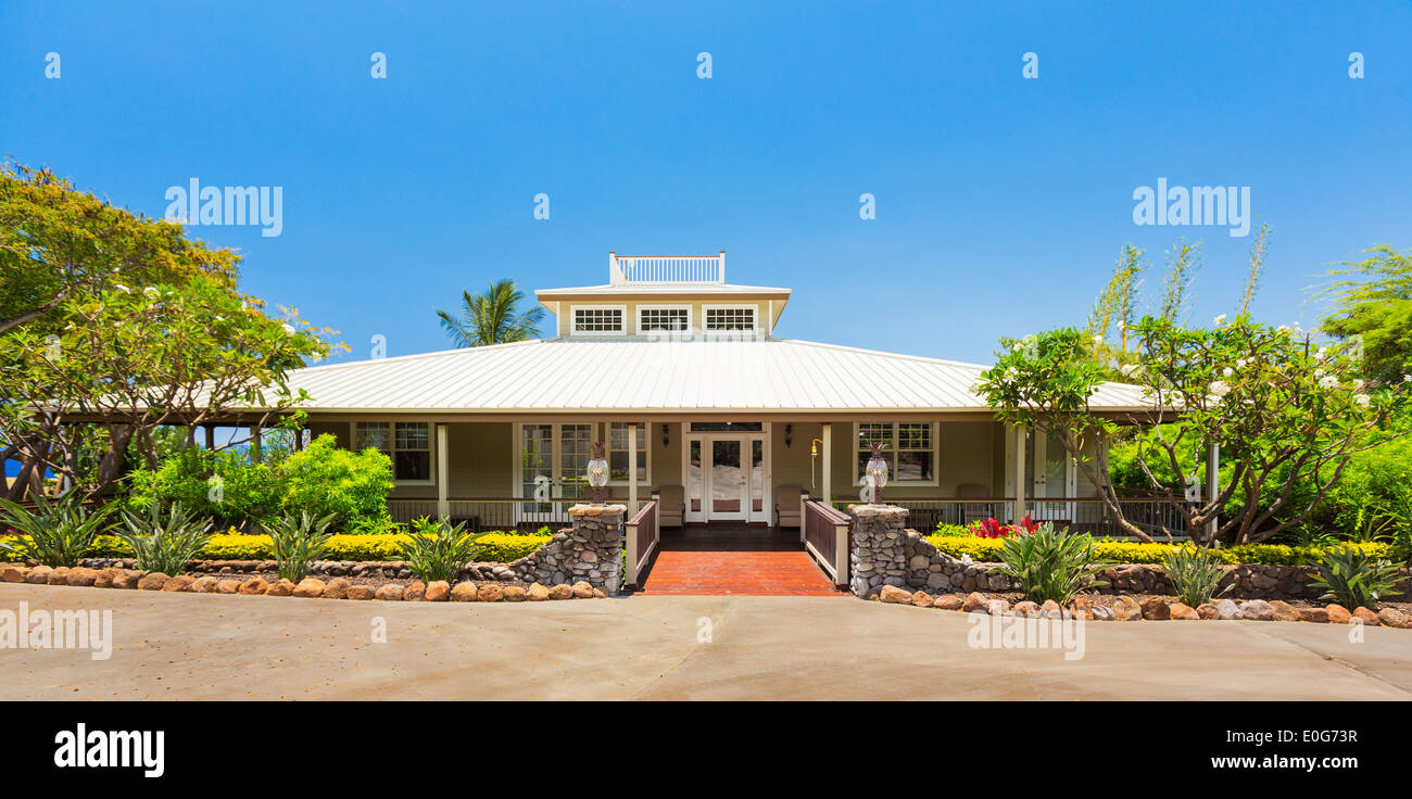 Front Door and Driveway Entrance to Luxury Home Stock Photo