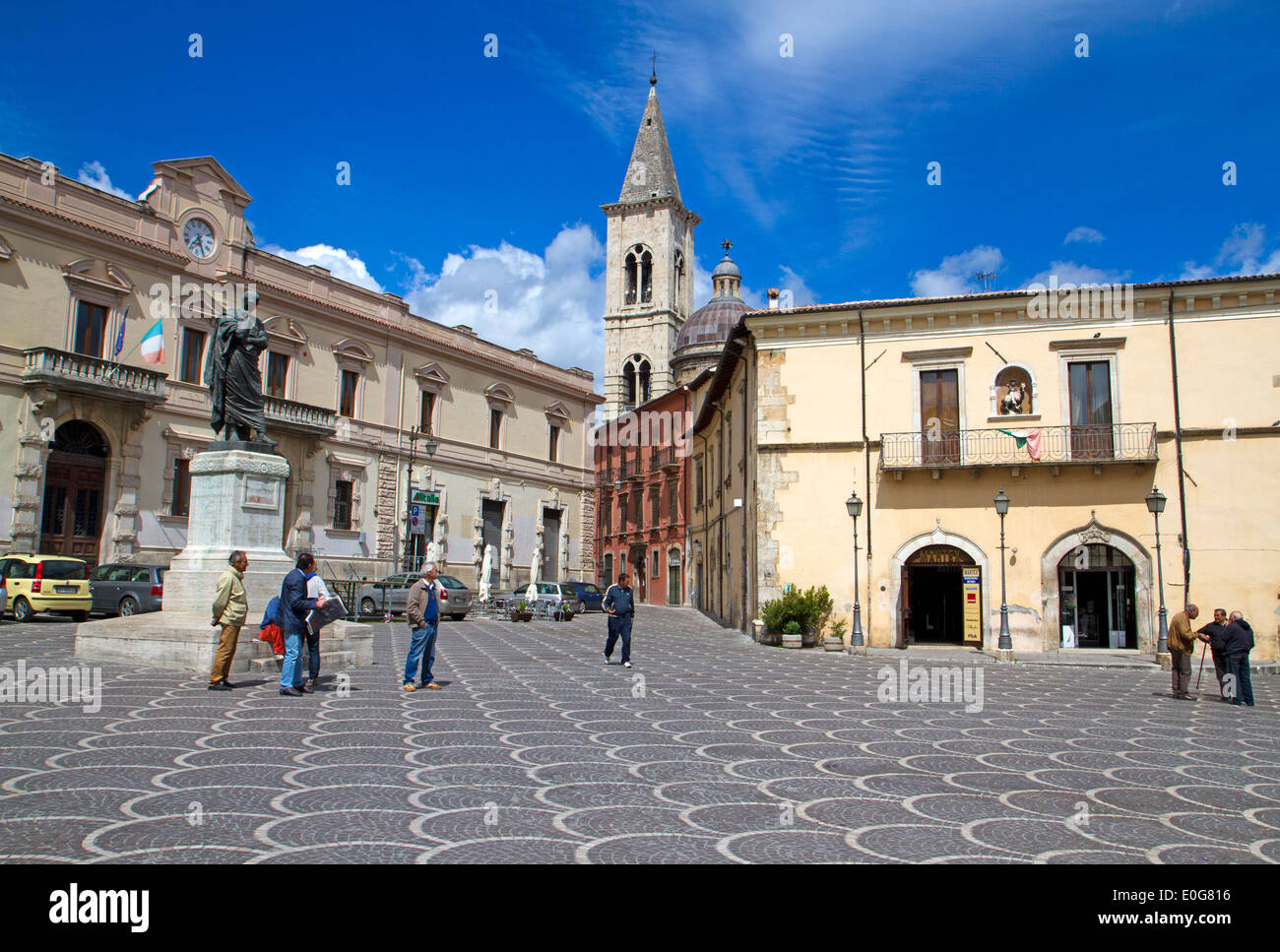 Piazza Garibaldi in Sulmona Stock Photo