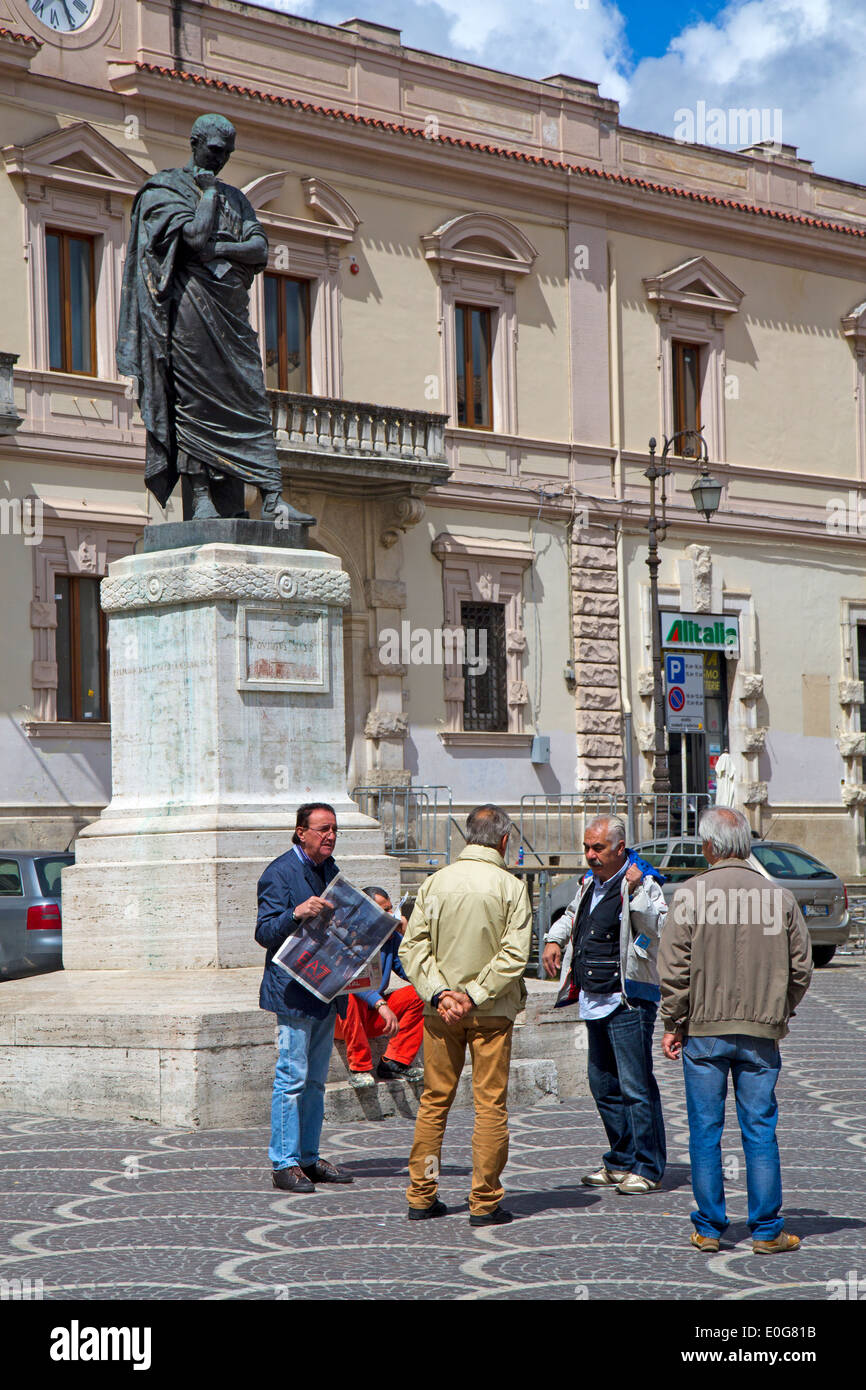 Piazza Garibaldi in Sulmona Stock Photo