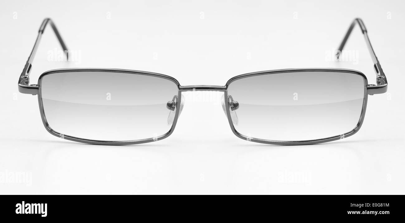 Classic glasses in metal frame Stock Photo - Alamy