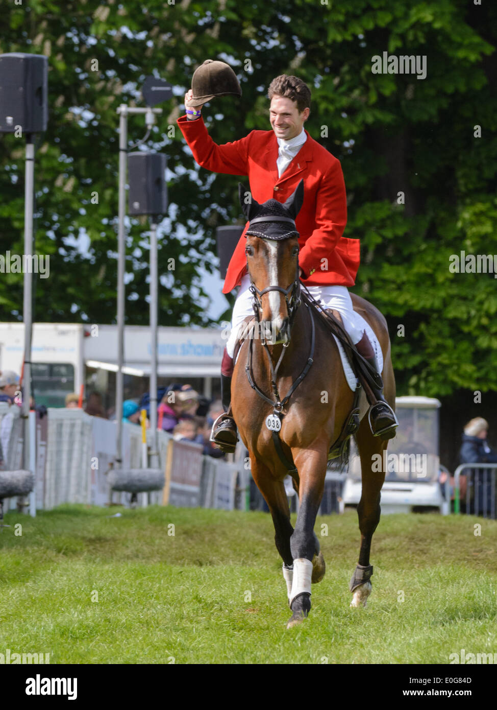Badminton House, Gloucestershire, 11th May 2014. Harry Meade and WILD LONE - Mitsubishi Motors Badminton Horse Trials 2014 Stock Photo