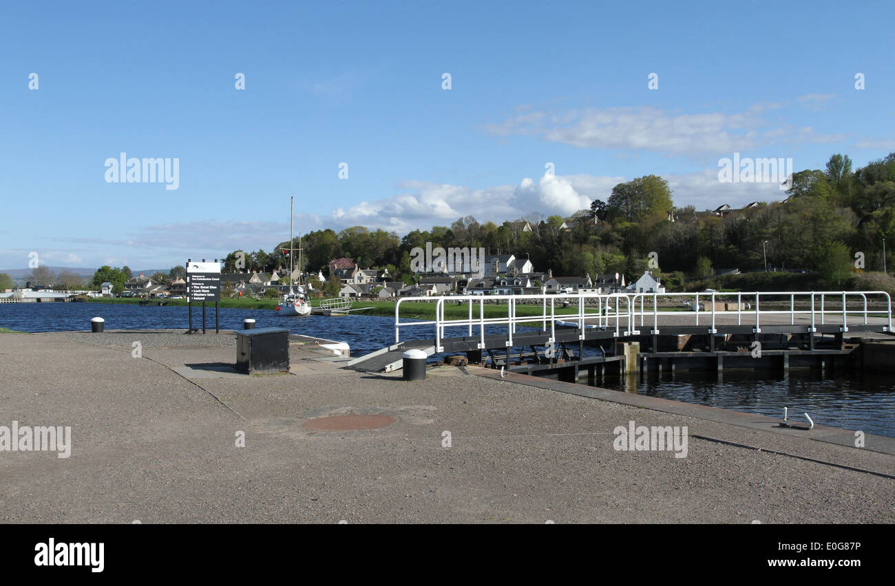 Caledonian Canal Inverness Scotland  May 2014 Stock Photo