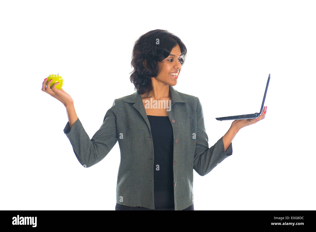 african american woman work life balance Stock Photo - Alamy