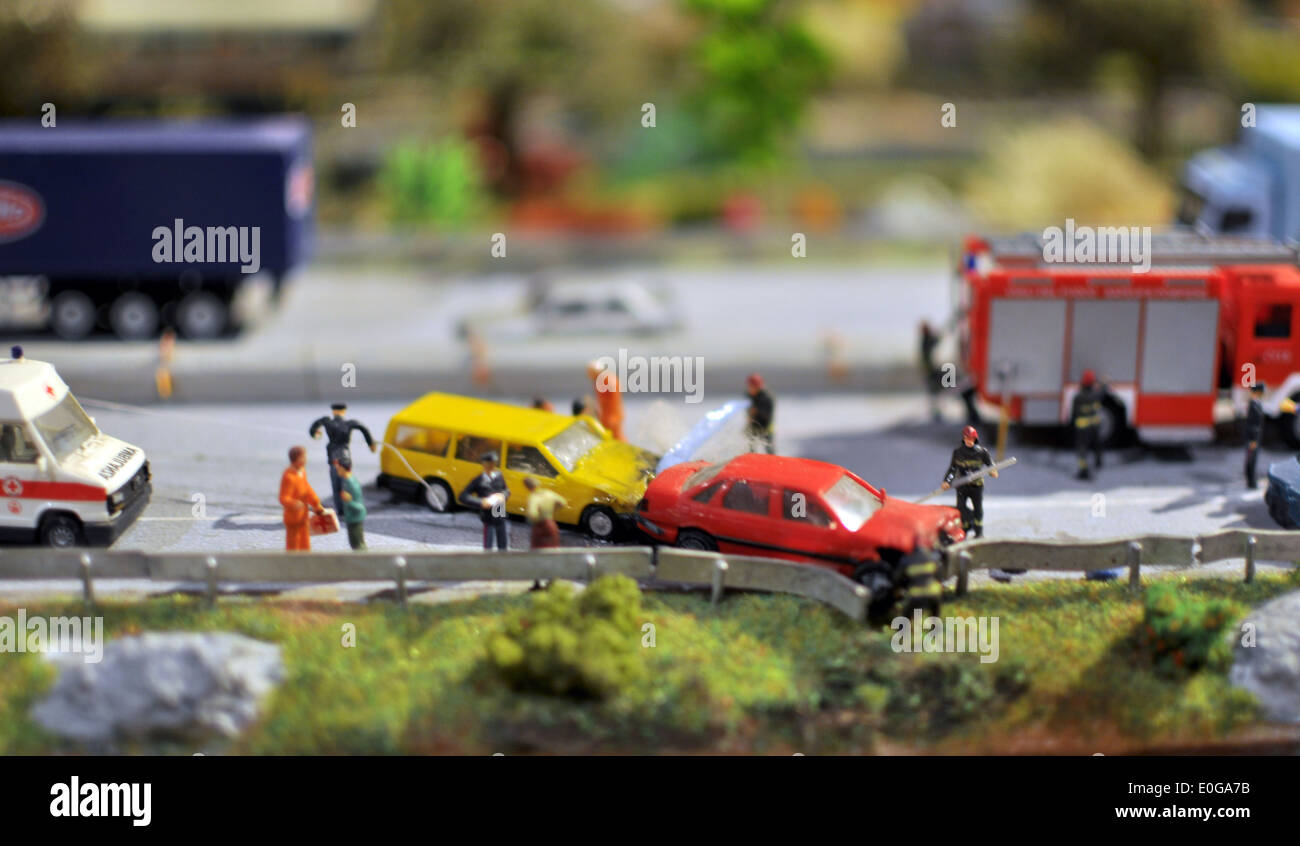 Car accident miniature model Stock Photo 69200751 Alamy