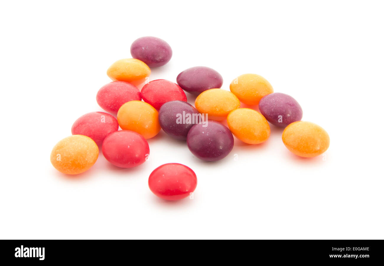 image of colorful candies isolated on white background Stock Photo - Alamy