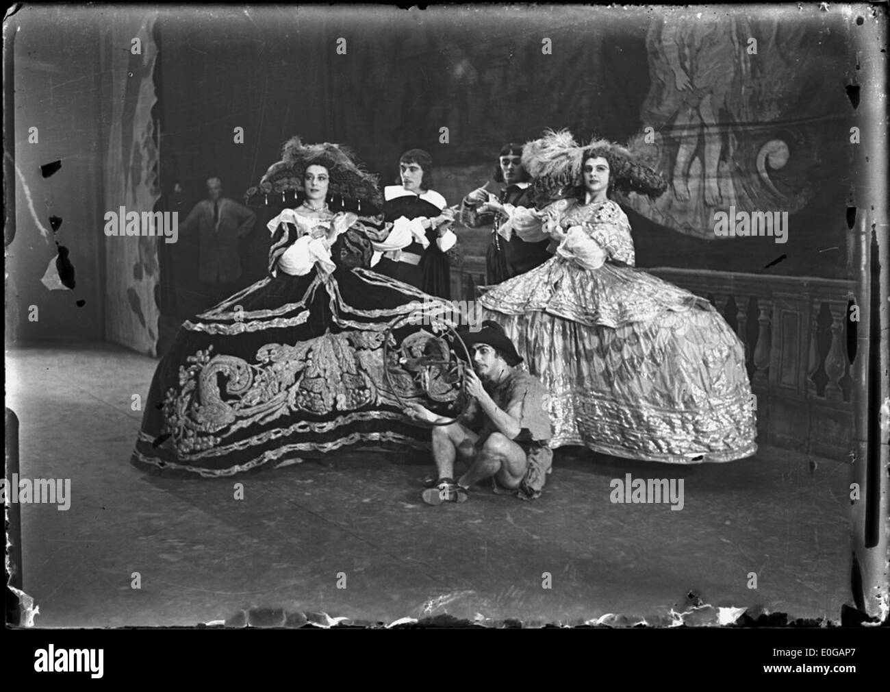 A performance of Pavane by the Original Ballet Russe during their ...