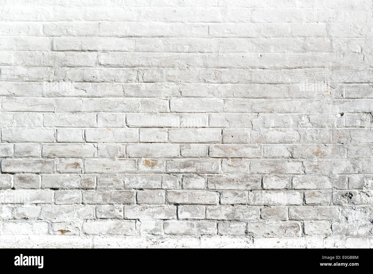 White brick wall. Perfect image for background or texture. Stock Photo