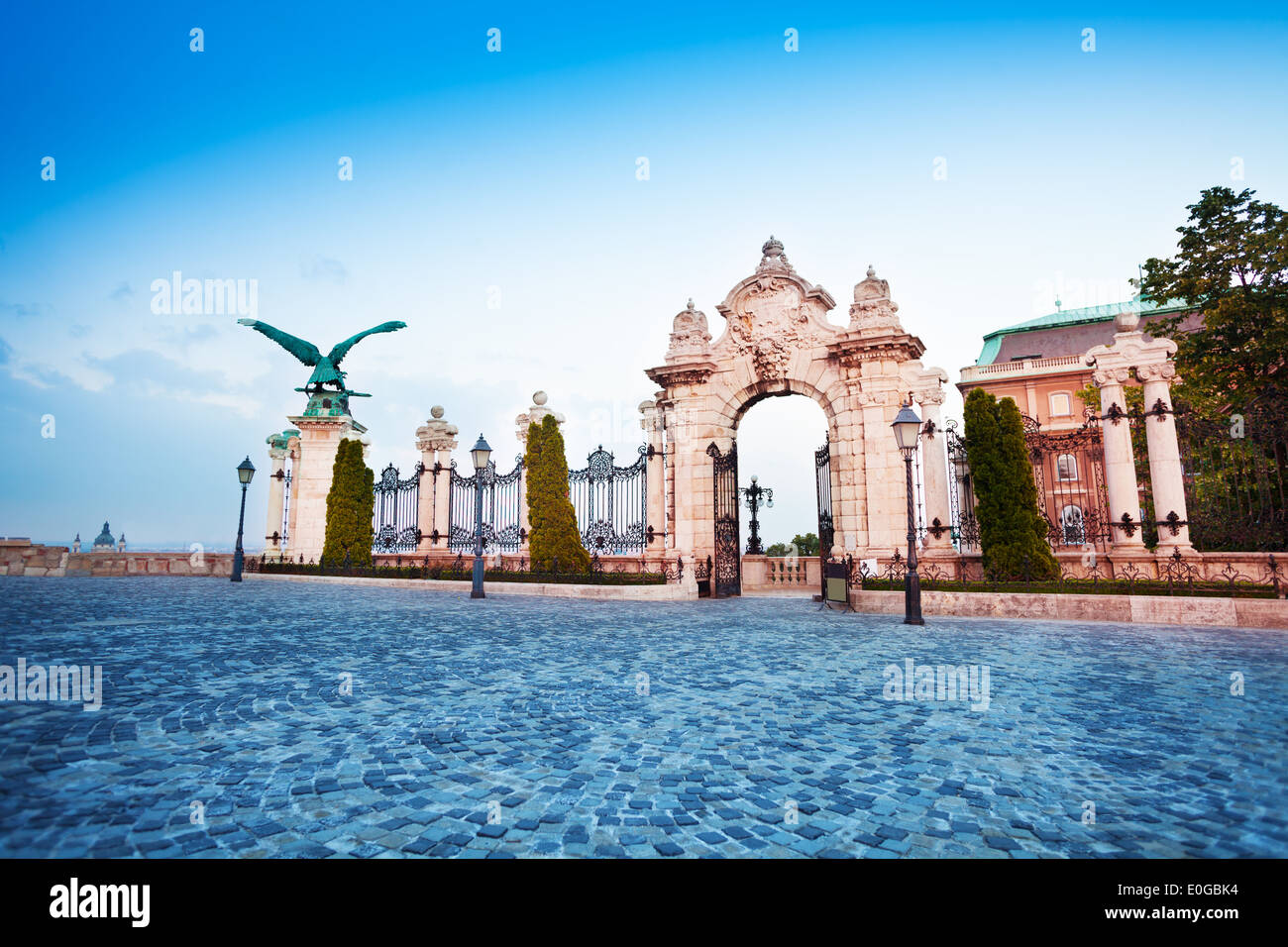 Habsburg Gate in Budapest, Hungary Stock Photo