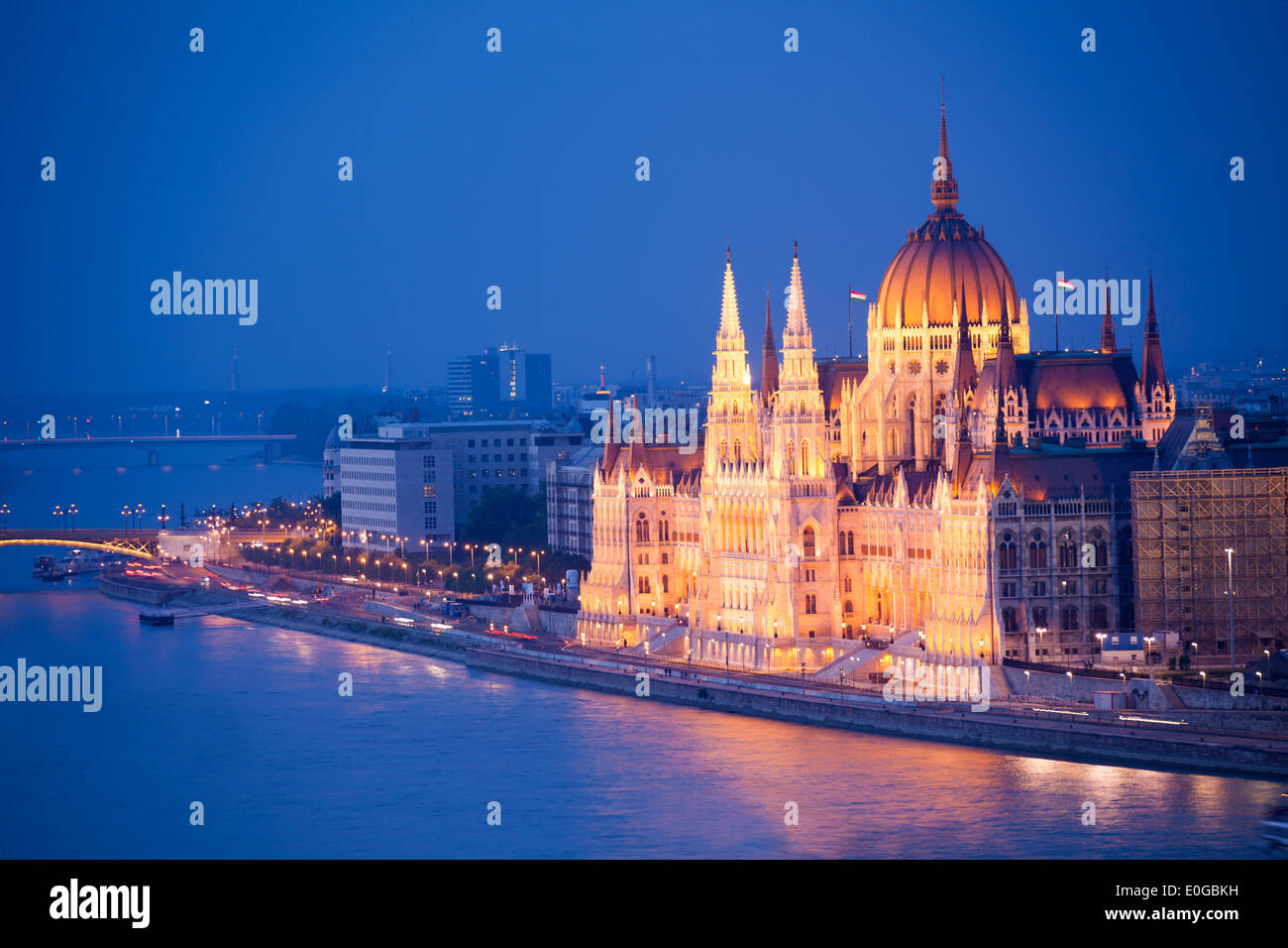 Beautiful Parliament view in Budapest at night Stock Photo