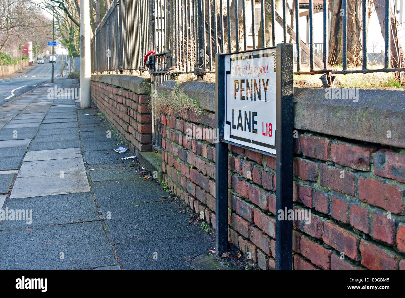 Penny Lane street sign, Liverpool, UK Stock Photo Alamy