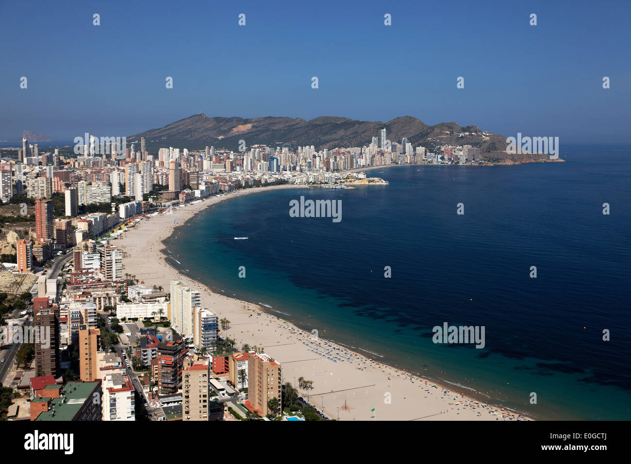 Cityscape, Costa Blanca, Benidorm, Province Alicante, Spain Stock Photo