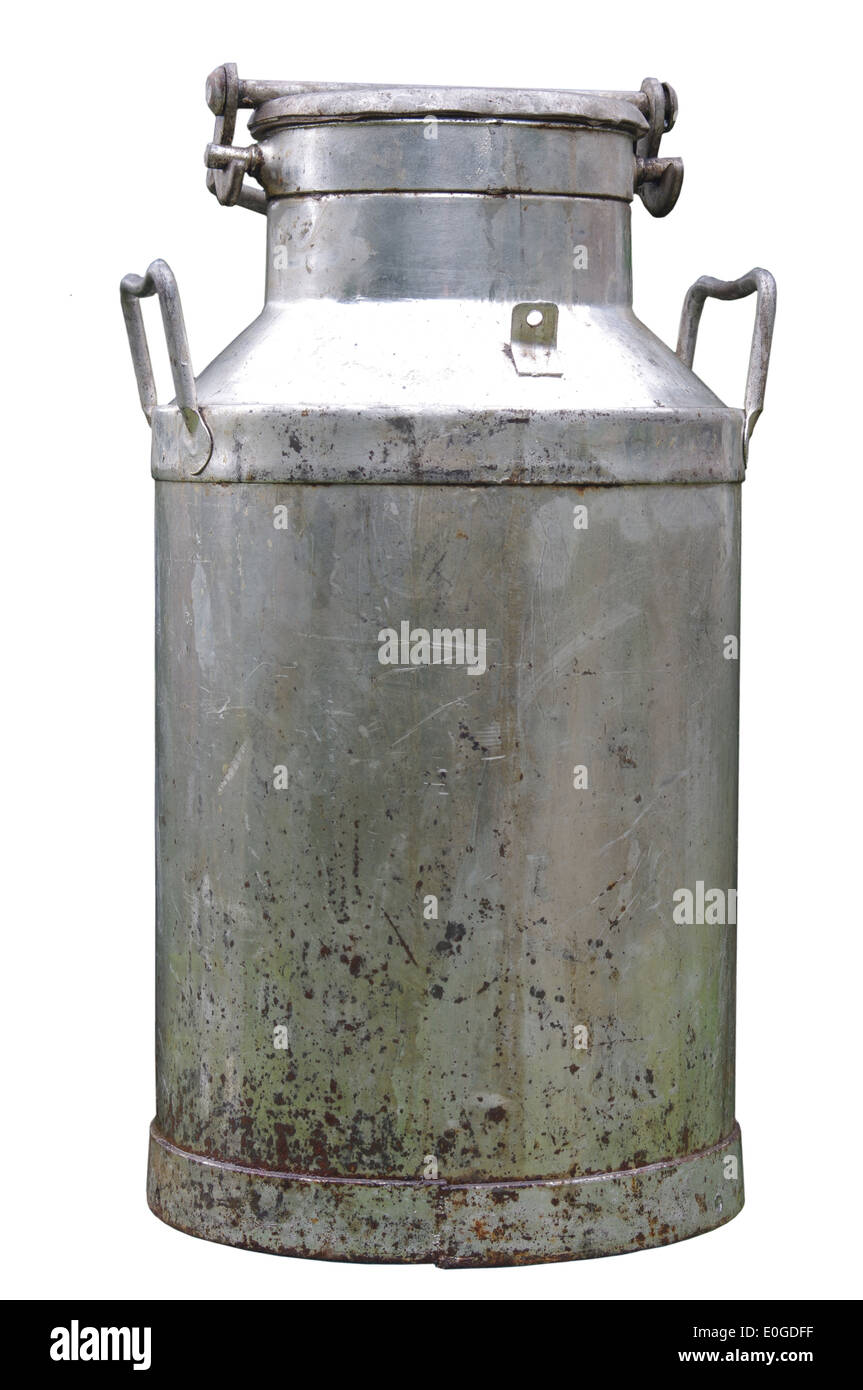 Metal milk containers Stock Photo - Alamy