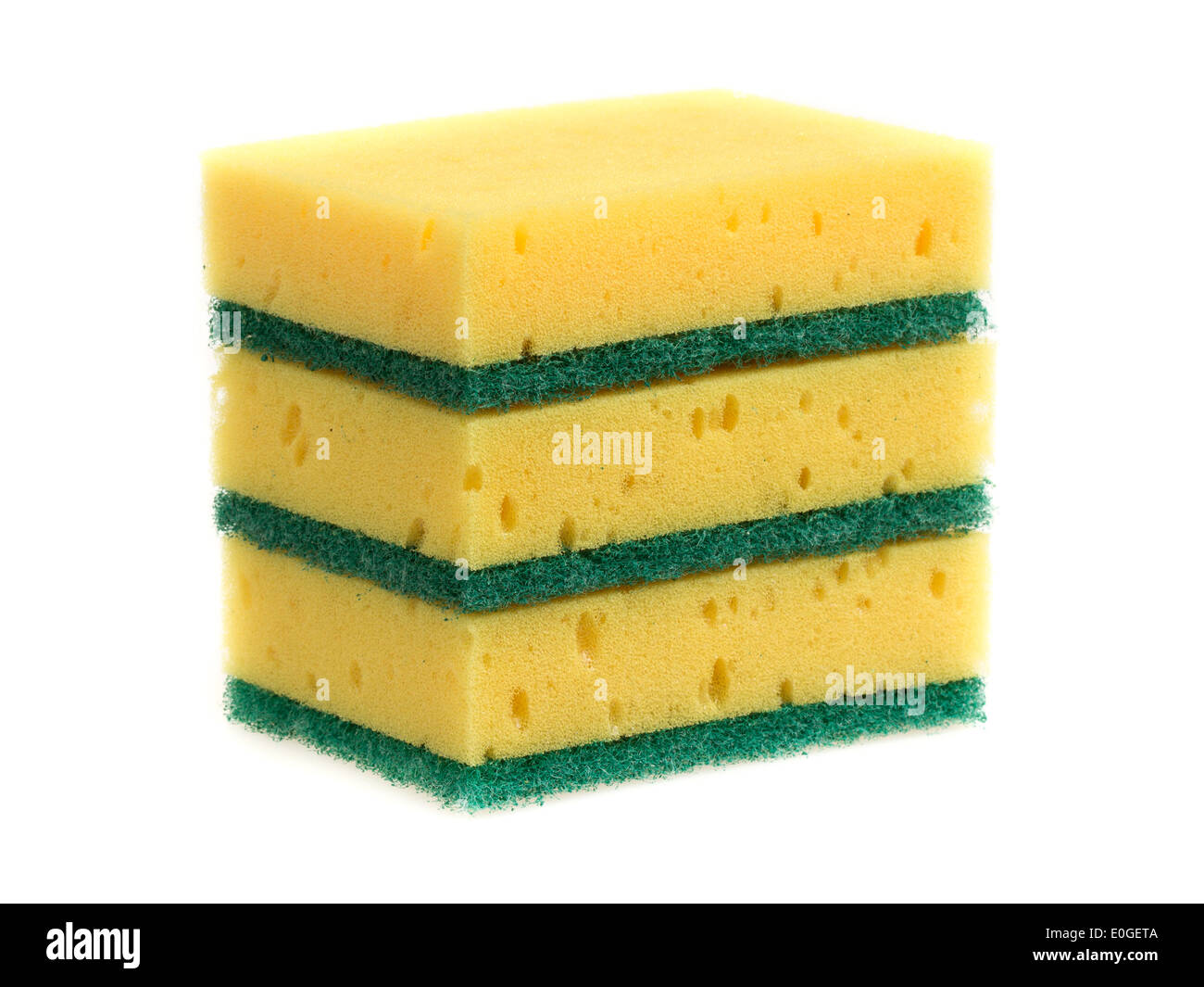 Kitchen sponge isolated on the white background Stock Photo - Alamy