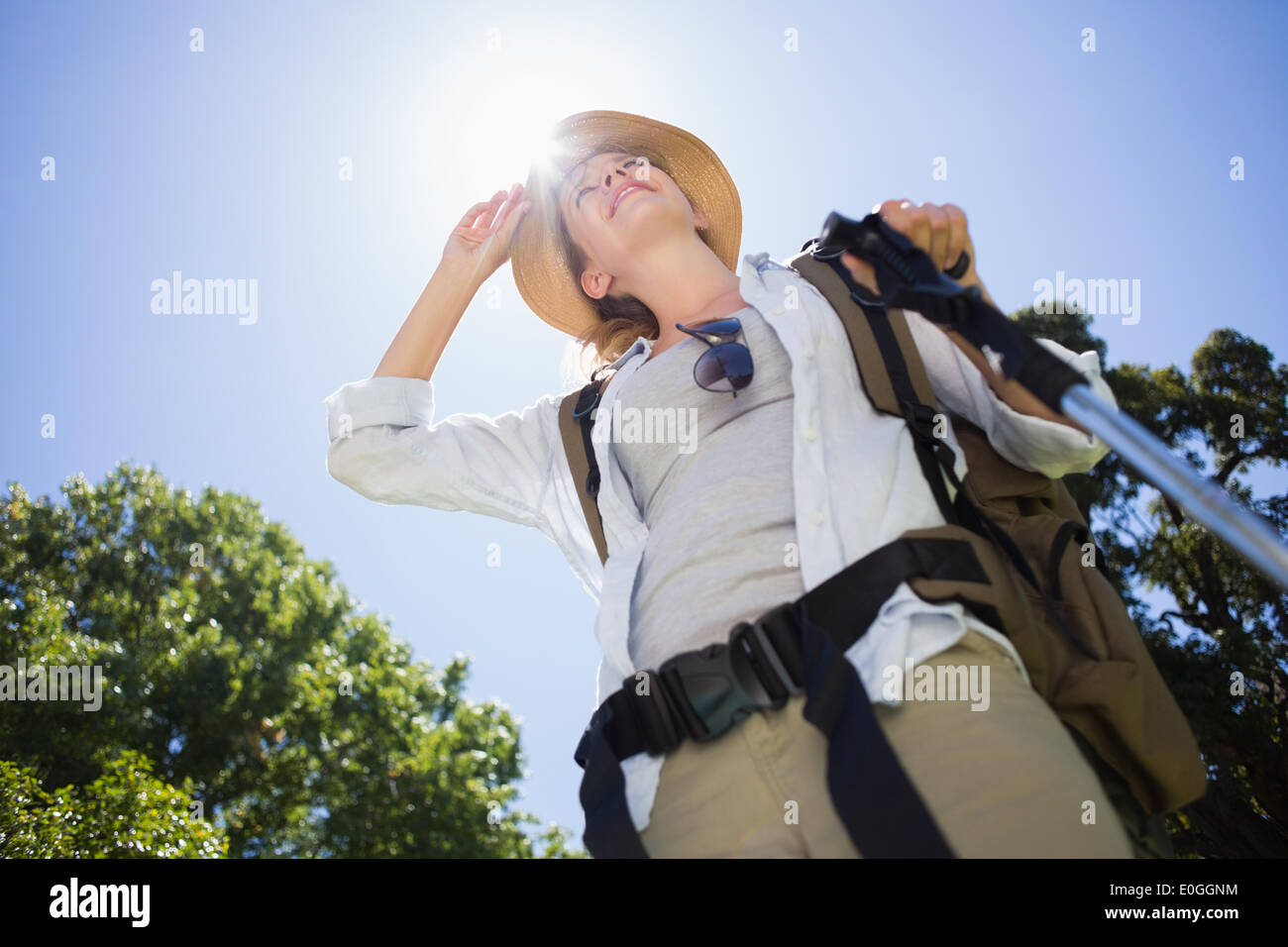 Woman hiking nature hi-res stock photography and images - Alamy