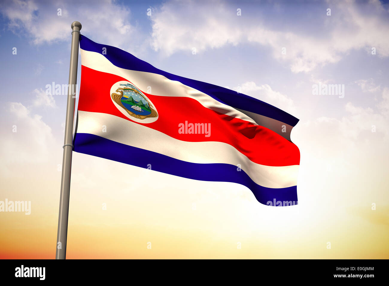Costa rica national flag Stock Photo Alamy