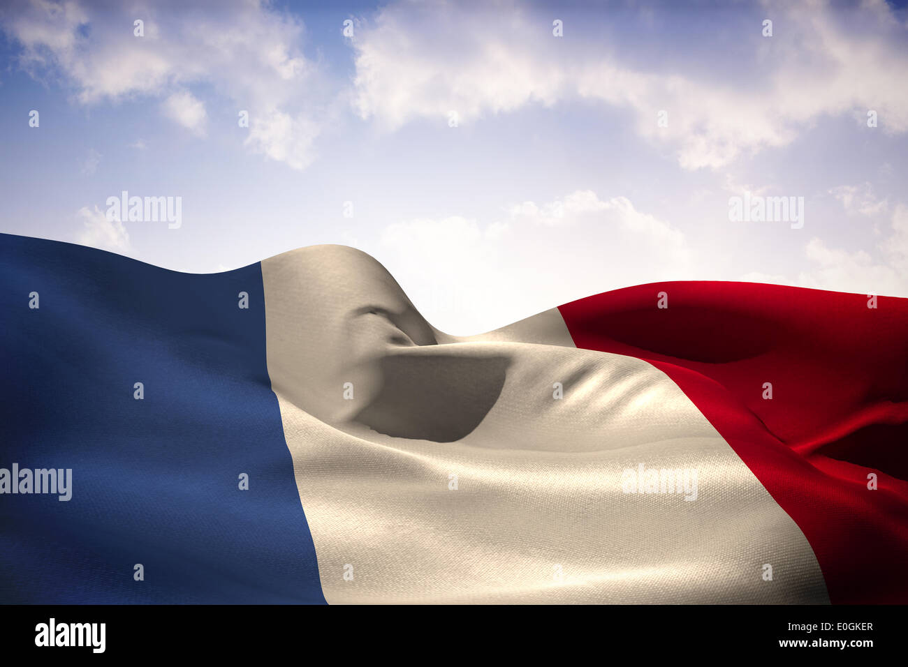 France flag waving Stock Photo Alamy