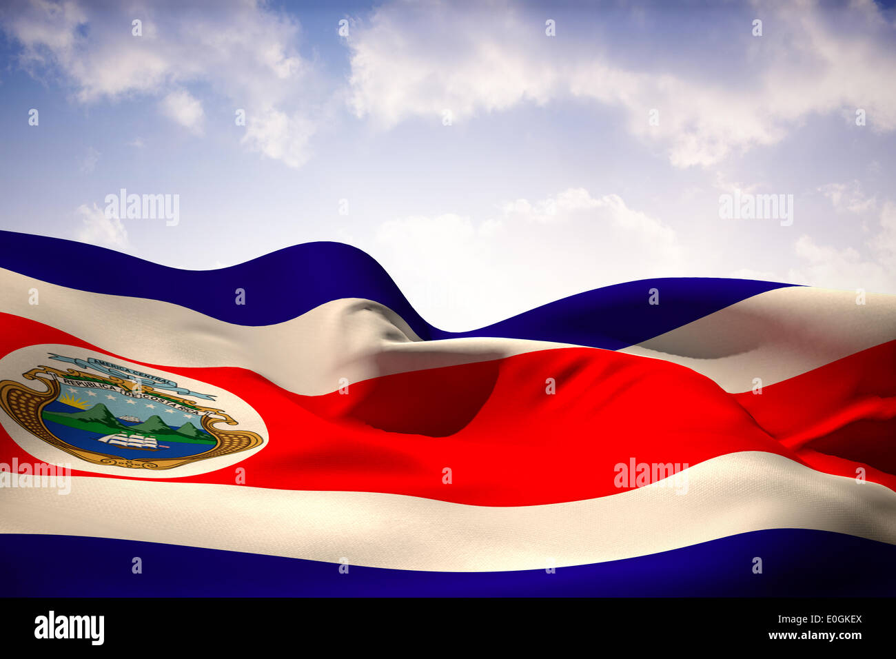 Costa rica flag waving Stock Photo Alamy