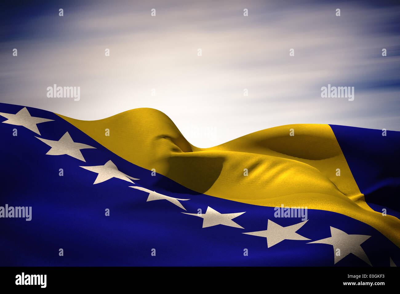 Bosnia flag waving Stock Photo - Alamy