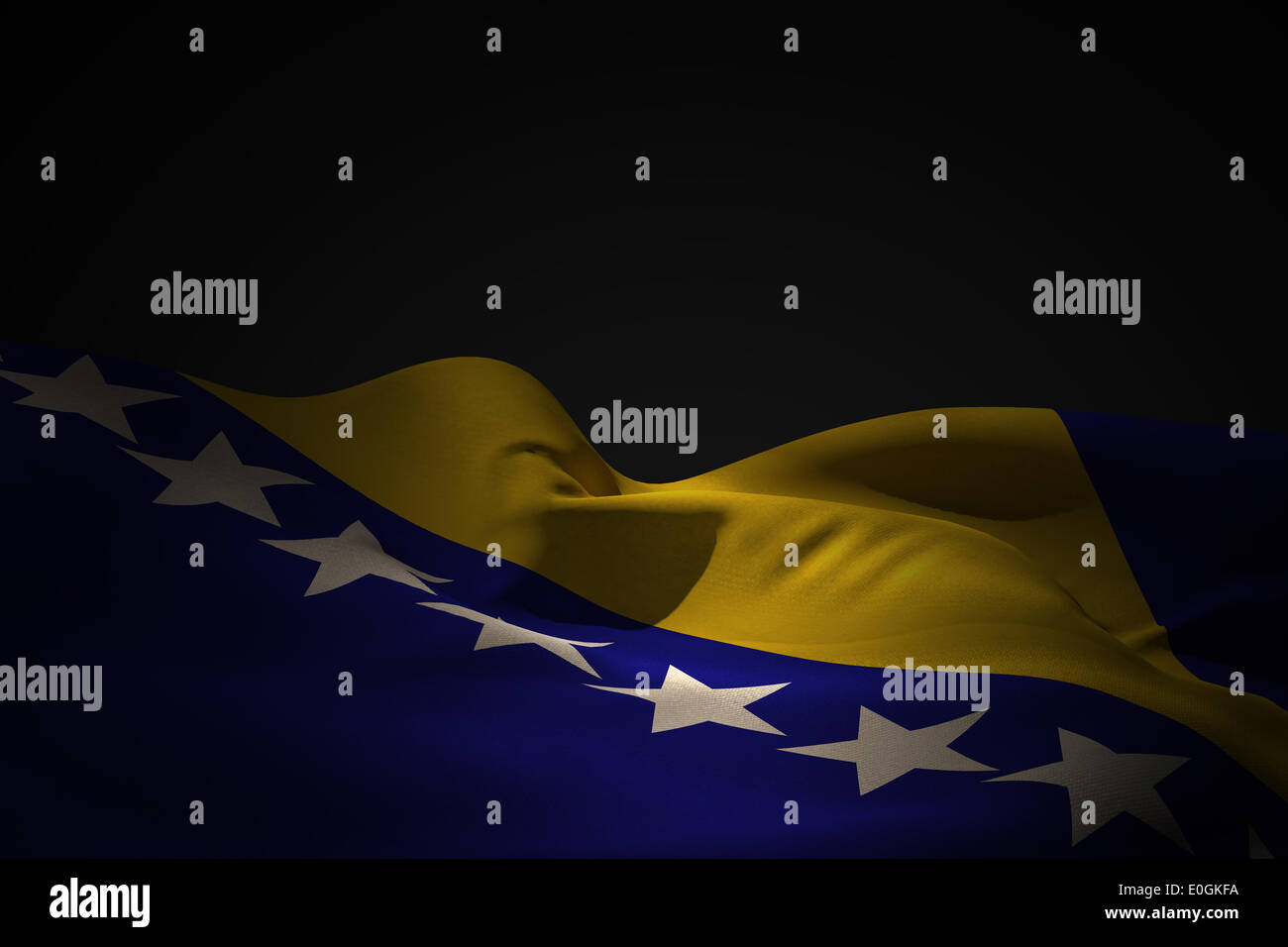 Bosnia flag waving Stock Photo - Alamy