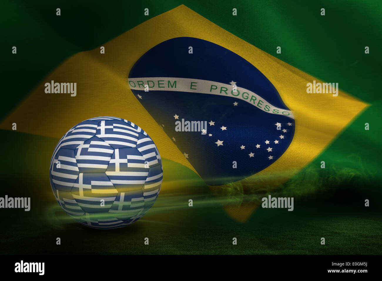 Football in greece colours Stock Photo Alamy