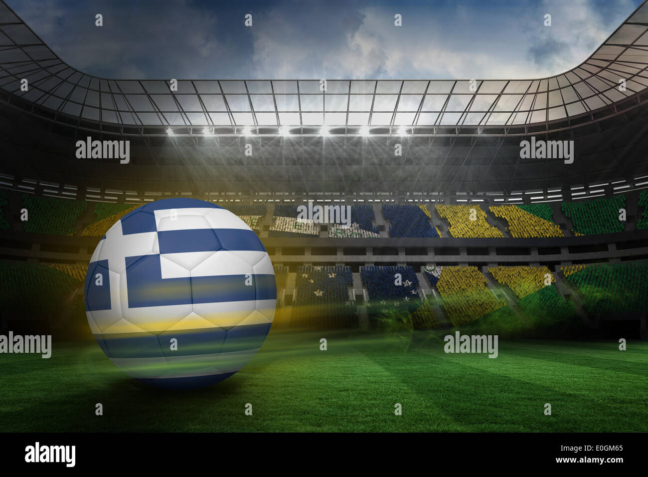 Football in greece colours Stock Photo Alamy