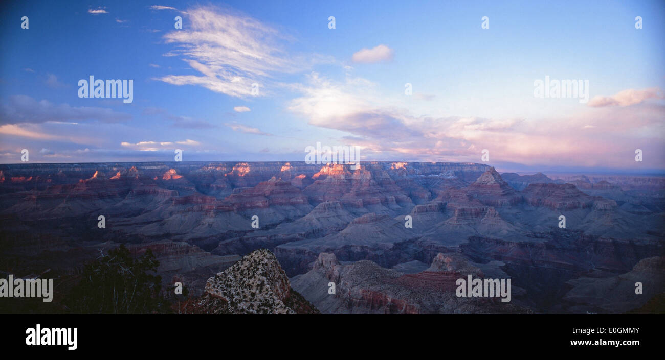 Sunset over the Grand Canyon, U.S.A Stock Photo