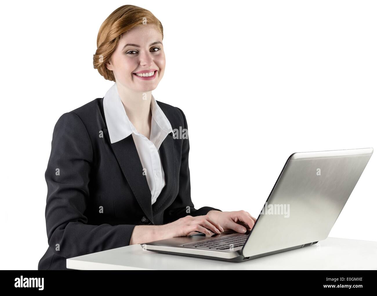 Caucasian redhead woman using hi-res stock photography and images - Alamy