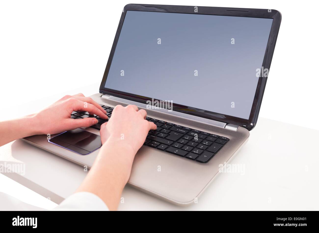 Hands laptop space hi-res stock photography and images - Alamy