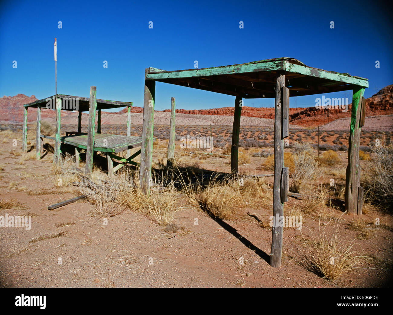 abandoned roadside stall in Arizona, U.S.A. Stock Photo