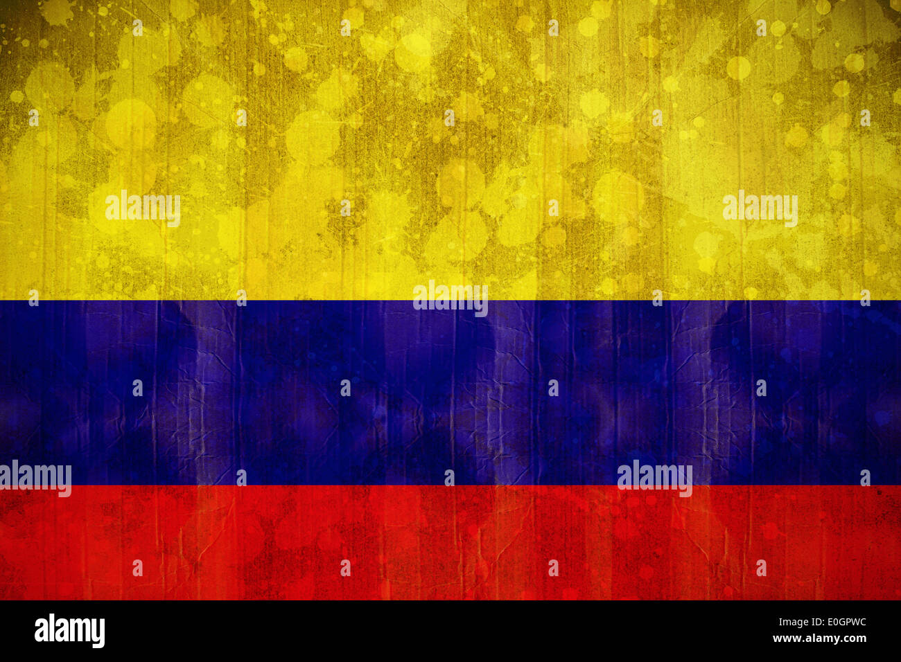 Colombia flag in grunge effect Stock Photo