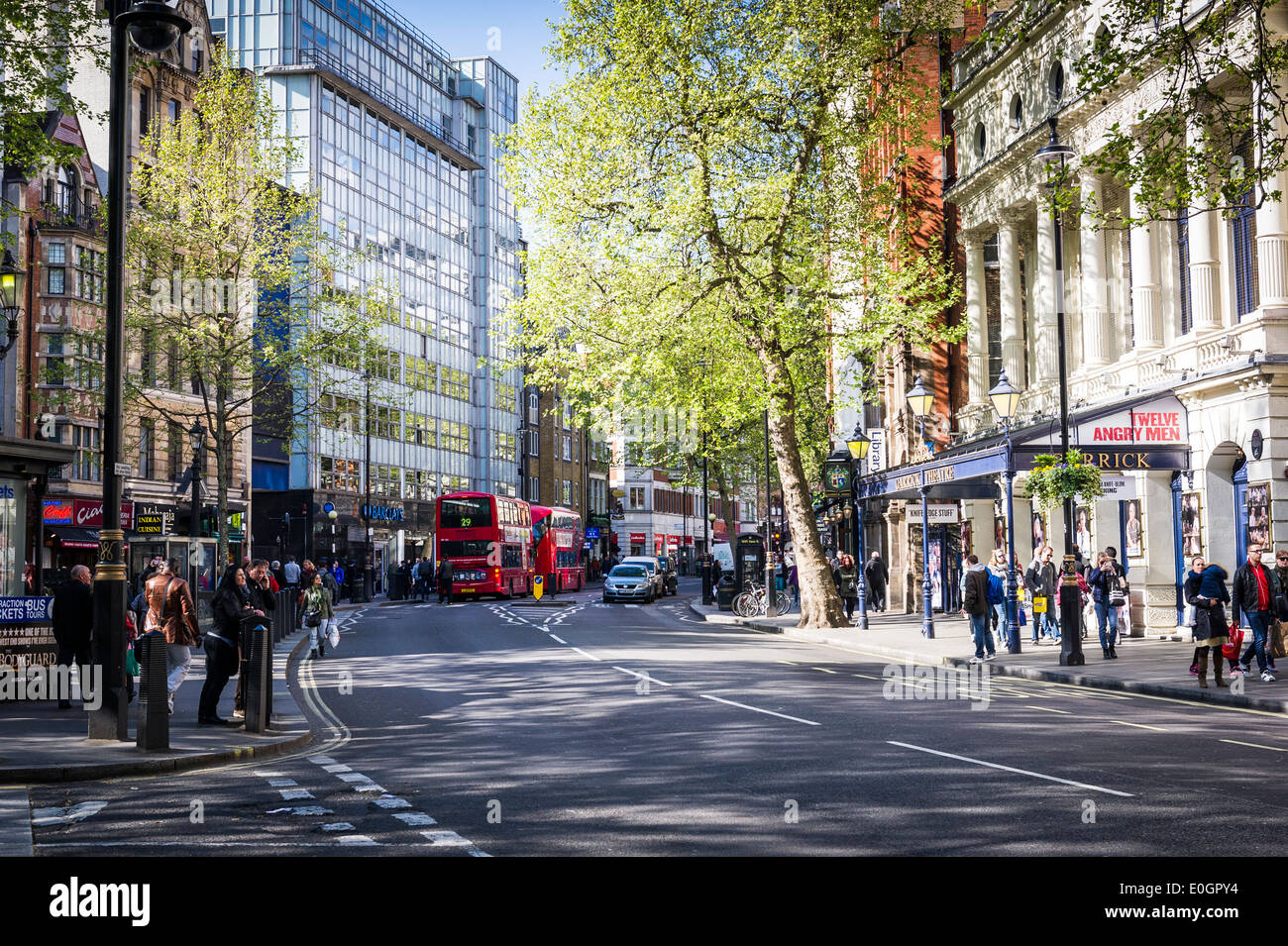 A London street scene. Stock Photo