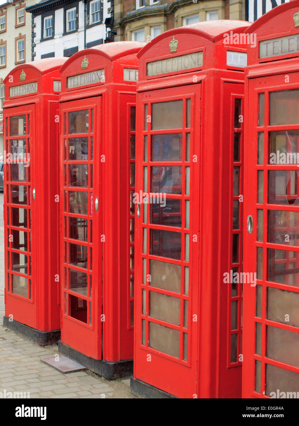Red telephone boxes Stock Photo