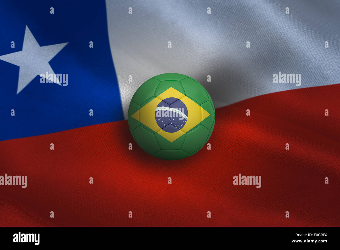 Football in brasil colours Stock Photo