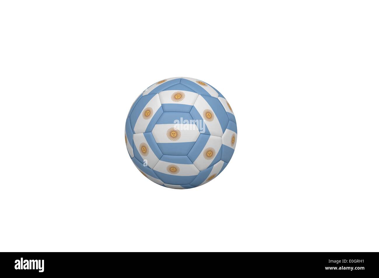 Football in argentinian colours Stock Photo